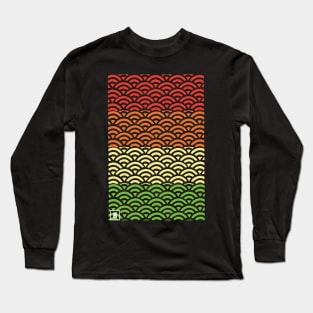 Retro Japanese Clouds Pattern RE:COLOR 08 Long Sleeve T-Shirt